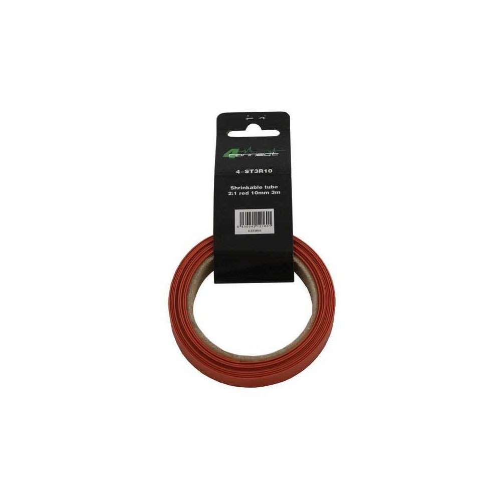 4 Connect 3 m Gaine rétractable Rouge de 10 mm