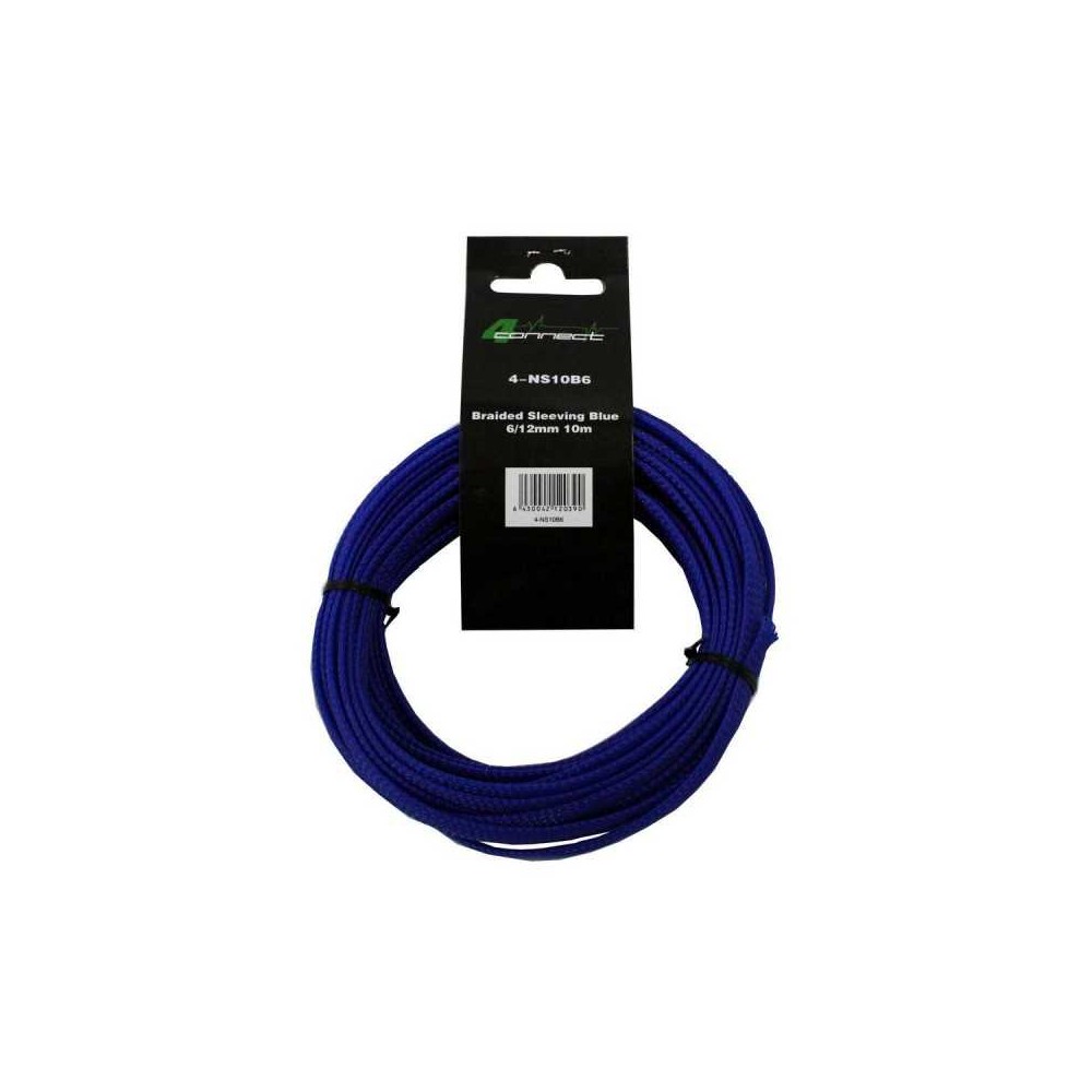 4 Connect 10 m Gaine nylon 6/12mm Bleu