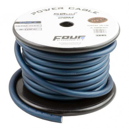 4 Connect 50 mm² S-TOFC Bleu Ultra flexible Stage 3 (100% cuivre étamé à l'Argent)